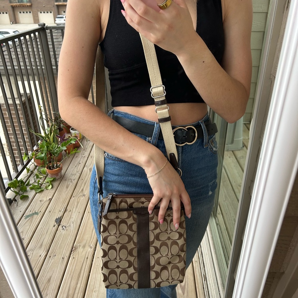 Coach Brown Leather Crossbody Bag